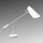 Hvid retro bordlampe Birdy