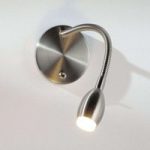 MARTA fleksarm-væglampe med LED, nikkel