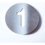 Husnummer “Round” i rustfrit stål – “1”