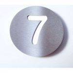 Husnummer “Round” i rustfrit stål – “7”