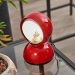 Rød design-bordlampe Eclisse