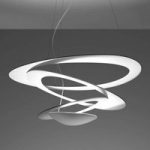 Hvid design hængelampe Pirce, 94×97 cm