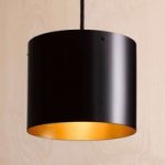 Designer LED hængelampe Afra, sort guld