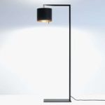 Designer LED gulvlampe Afra, sort guld