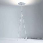 Designer LED uplight lampe Faro, hvid 186cm