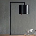 Designer bordlampe Afra, sort-sølvfarvet