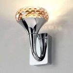 Krystal designer LED væglampe Fairy, rav