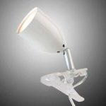 Moderne LEO LED-lampe i hvid med klemme