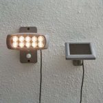 Solcelle-LED-spot Powerspot med sensor, grå