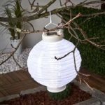 LED solcelle-lampion Jerrit 20 cm, hvid