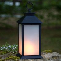 Sort LED lanterne flammeeffekt | Belysning Copenhagen : Køb Lamper Og Belysning Online