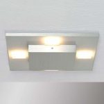 Kvadratisk LED loftlampe Slight i aluminium