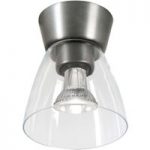 Bizzo loftlampe med oxid-grå baldakin, klar glas