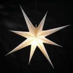 Ganesha 8-tak stjerne m. glitterdesign, hvid