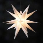 Hvid kunststof-stjerne Jumbo, udendørs, 18 takker