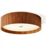 Loftlampe Lara wood, nøddetræ, LED, 43 cm