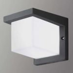 Terningeformet LED-udendørsvæglampe Desella