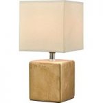 Tekstil bordlampe Wanda, 28 cm, guld