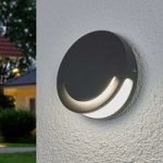 Sandwy – rund LED udendørs væglampe IP44