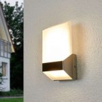 Moderne LED udendørs væglampe Flat, rustfrit stål