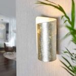Glas-væglampe Imagine med sølvfinish