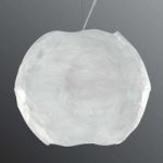 Iceberg – hvid hængelampe i kugleform, 45 cm