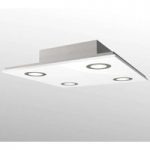 Kvadratisk LED-loftlampe Pano, hvid