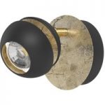 Stilfuld LED-væglampe Nocito i sort-guld