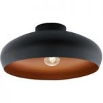 Mogano velformet metal-loftlampe