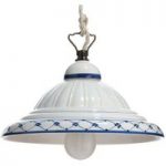 Hængelampe i keramik Zaffiro, i landlig stil