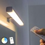 LED-spejllampe Atlas – regulerbar lysfarve