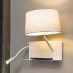 Praktisk væglampe Handy med LED læsearm