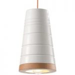 Skandinavisk, keramisk hængelampe C1785 hvid