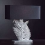 Elegant bordlampe Felce med tekstilskærm