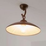 Baja rustik loftslampe, brun