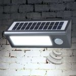Solcelle udendørs væglampe Okkea, bevægelsessensor