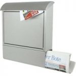 Tilbud på postkasse i rustfrit stål med avisrør!