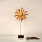 Gylden LED-bordlampe Sonne