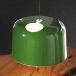 Add – en grøn skinnende keramisk hængelampe