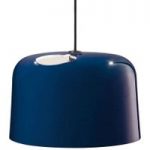 Add – en blå skinnende keramisk hængelampe