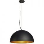 Pendellampe Forchini M 50 cm sort guld