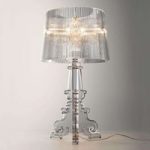 Designer LED bordlampe Bourgie, transparent