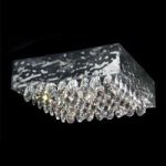 MAGMA glansfuld loftslampe med krystalvedhæng