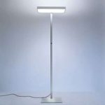 Kontorgulvlampe Cubic-S3, aluminium 4x55W 2 indst.