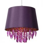 Dolti – hængelampe med akrylvedhæng, violet