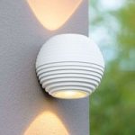 Ayo – udendørs LED-væglampe, hvid, 2 lyskilder