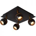 Sort loftslampe Binari med fire LED-spots
