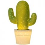 Grøn bordlampe Cactus med dekorativ effekt