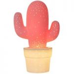 Rød keramik-bordlampe Cactus