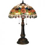 Maja farveprægtig bordlampe, Tiffany-design